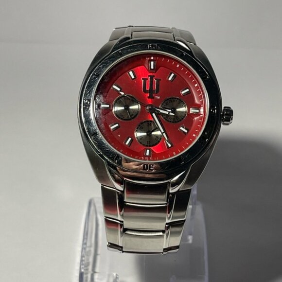 Indiana Hoosiers NCAA Stainless-steel Chronograph Men's Watch by Fossil NEW - Picture 1 of 10